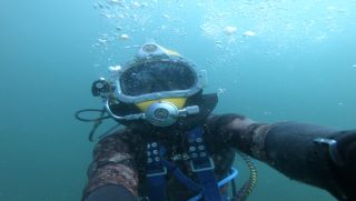 Diver Underwater Selfie 1